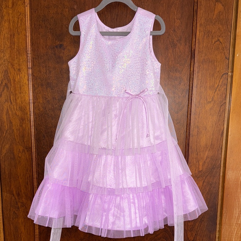 Pink Layered Tulle Dress